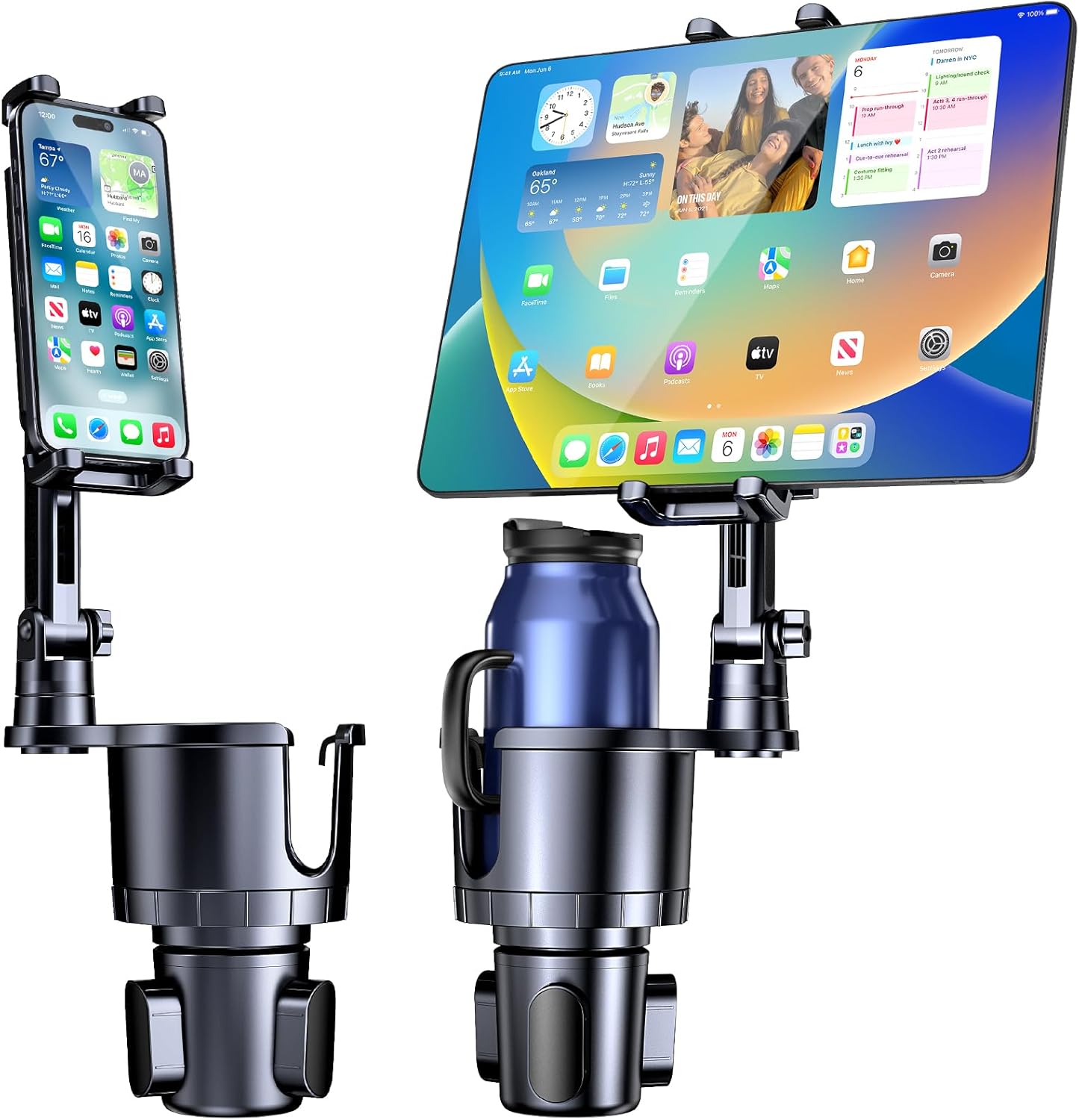 Car Cup Holder Expander - Cup Holder Phone Tablet Mount, 2