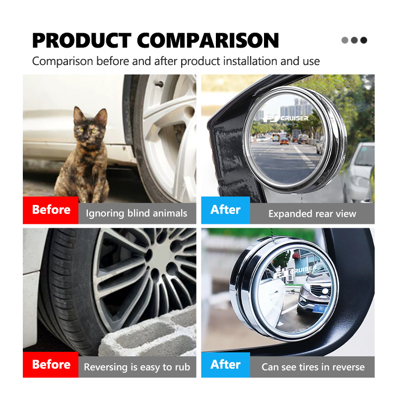 For Toyota Adjustable Car 360° - огляд і ціна Car Blind Spot Mirror