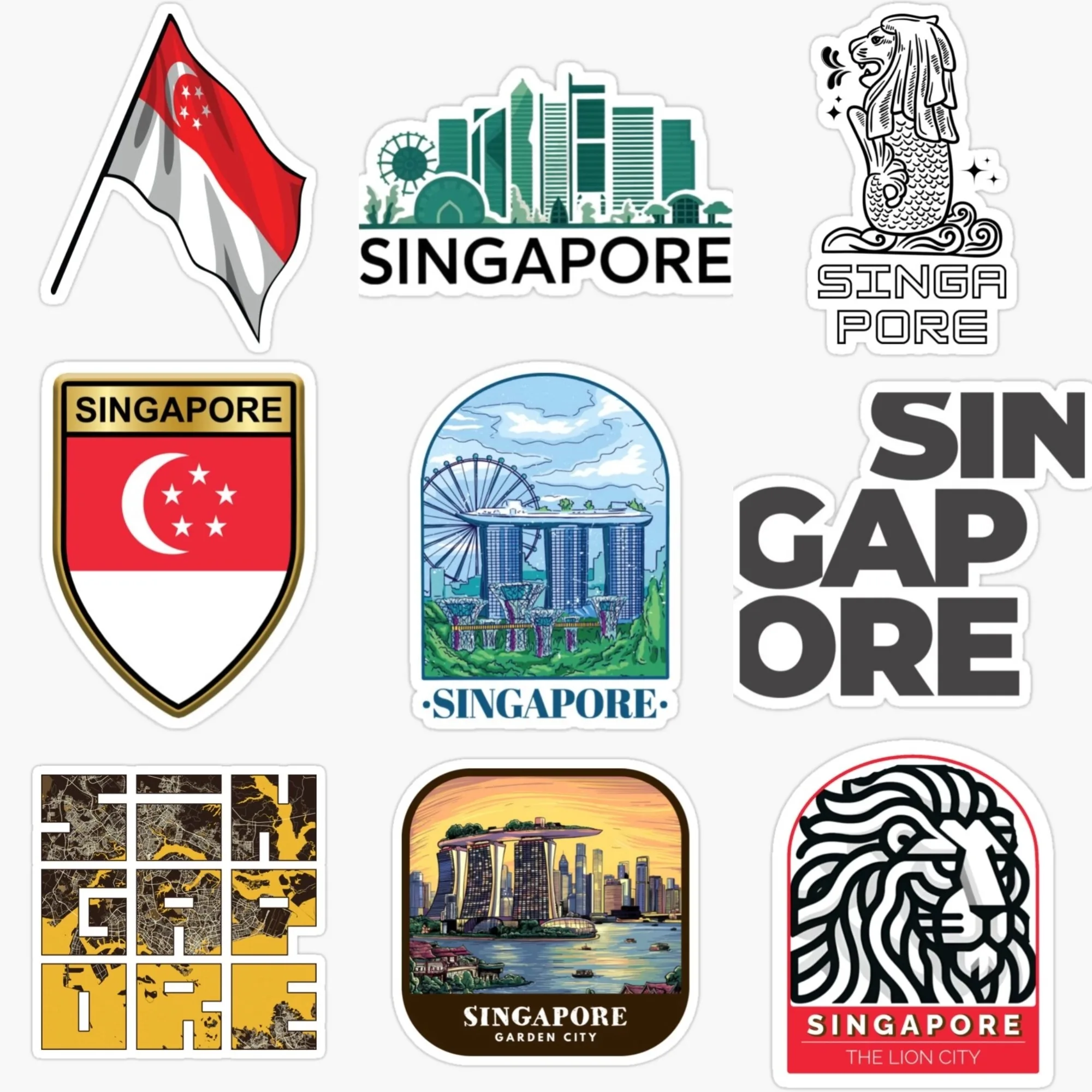 Singapore Flag Map Merlion Sce - огляд і ціна Car Accessories Singapore
