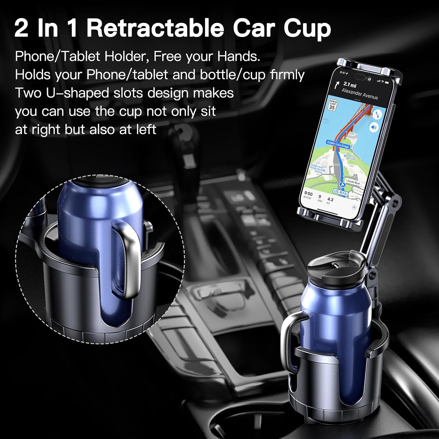 Cup Holder Phone Tablet Mount, - огляд і ціна Car Cup Holder Expander