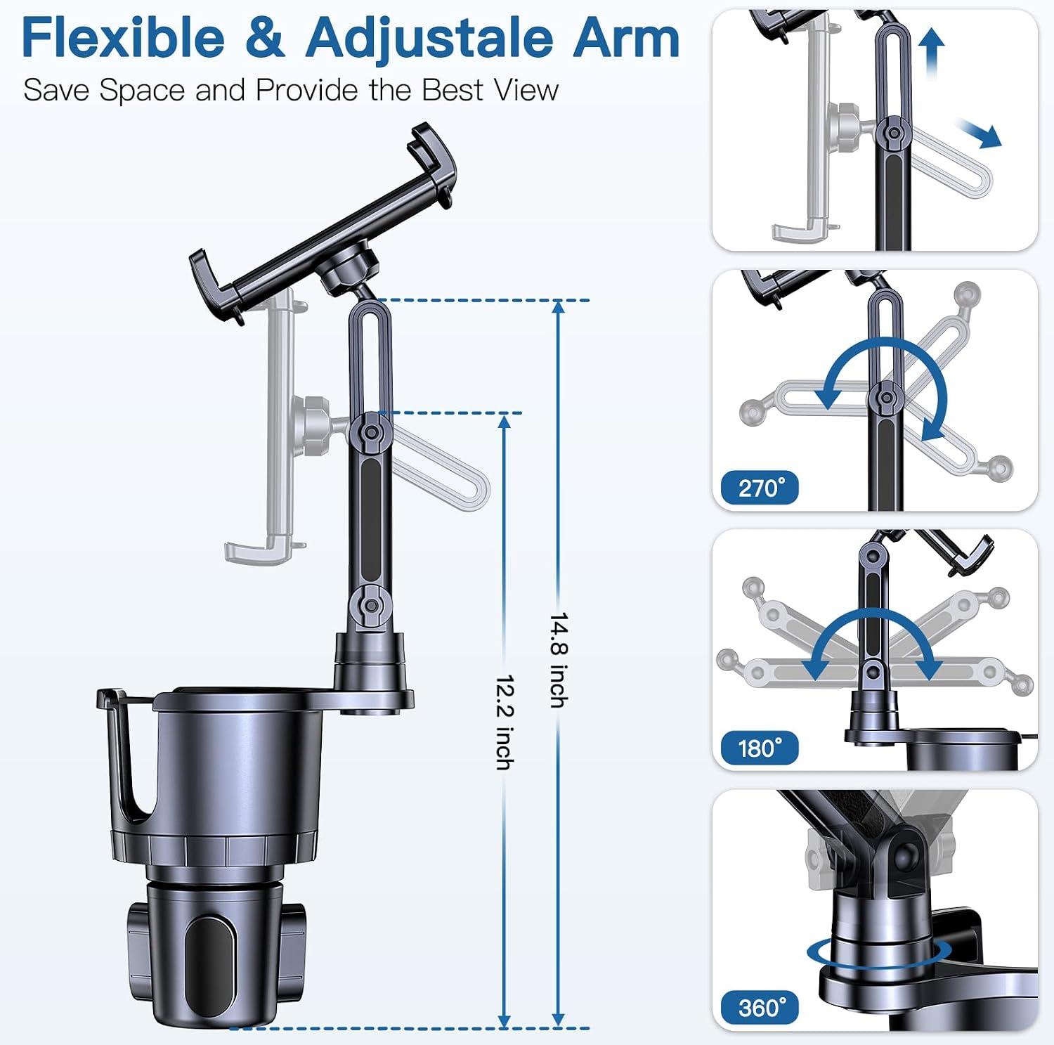 Cup Holder Phone Tablet Mount, - огляд і ціна Car Cup Holder Expander