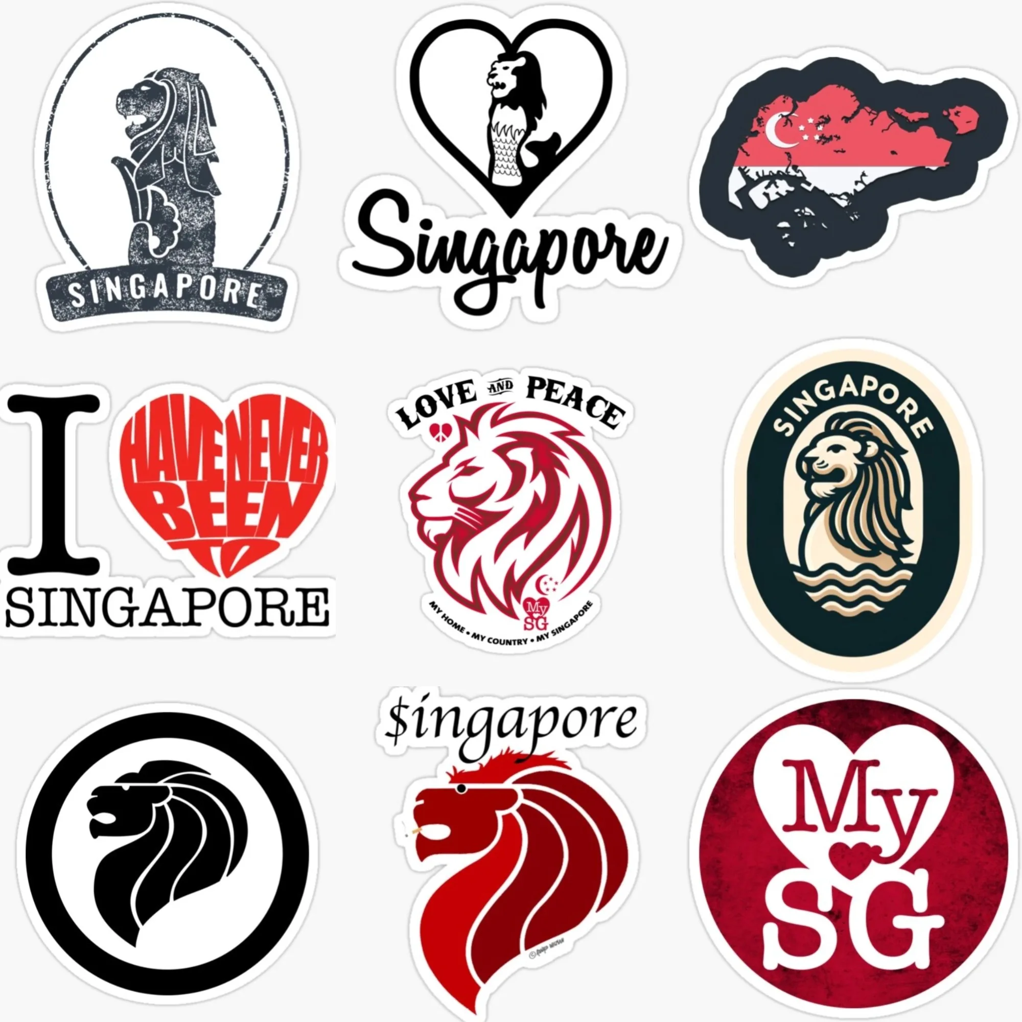Singapore SG Flag Map Merlion  - огляд і ціна Car Accessories Singapore