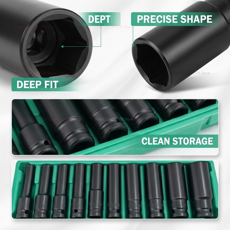 10pcs Socket Wrench Set 8-24mm - огляд і ціна Car Accessories Workshop